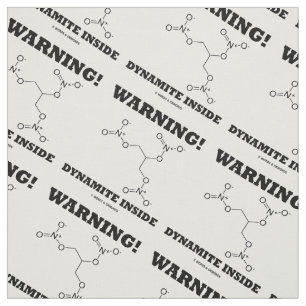 Tecido Aviso! Molécula de nitroglicerina de Dentro dinam
