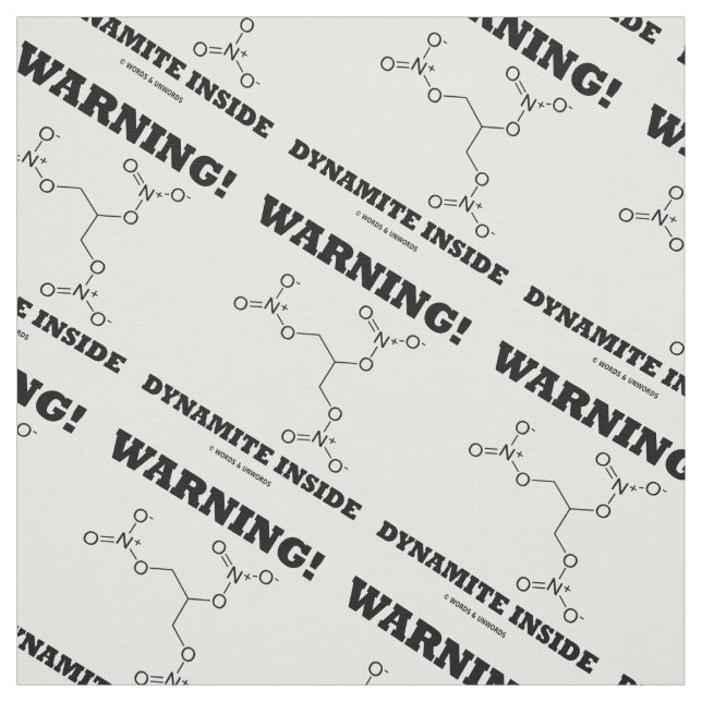Tecido Aviso! Molécula de nitroglicerina de Dentro dinami (Modelo)