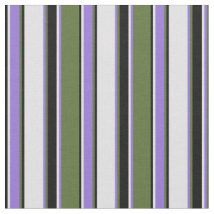 Tecido Azeite Escuro Verde, Roxo, Lavanda e Preto
