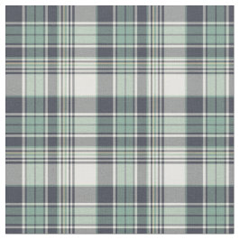 Tecido Azuis marinhos e xadrez litoral verde de Seafoam