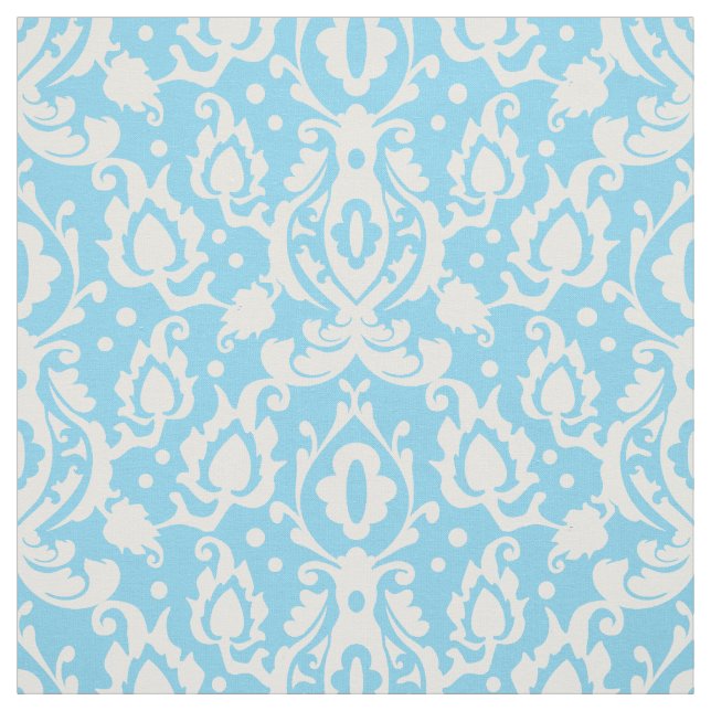 Tecido Azul Aqua Casbah Damask (Modelo)