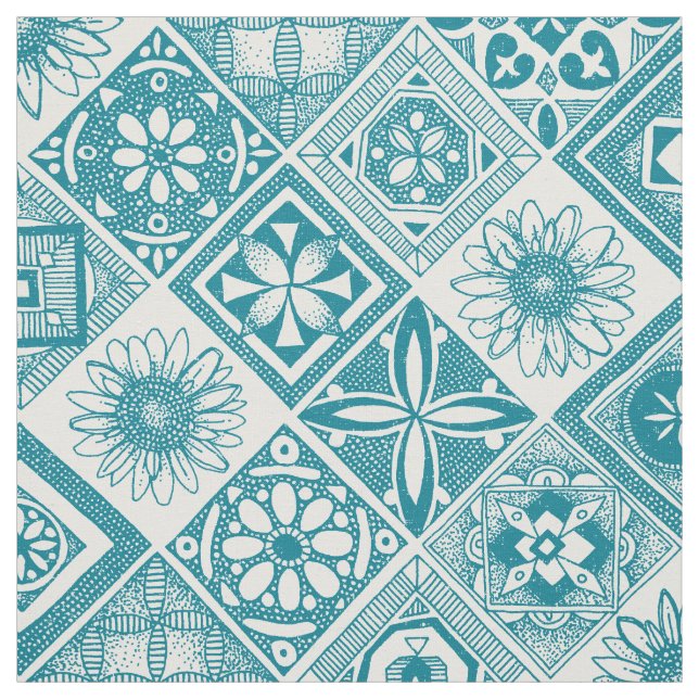 Tecido azul azulejos (Modelo)