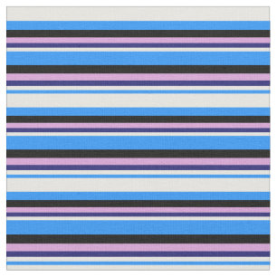 Tecido Azul, Branco, Azul Meia-Noite, Azul Plumado e Pret