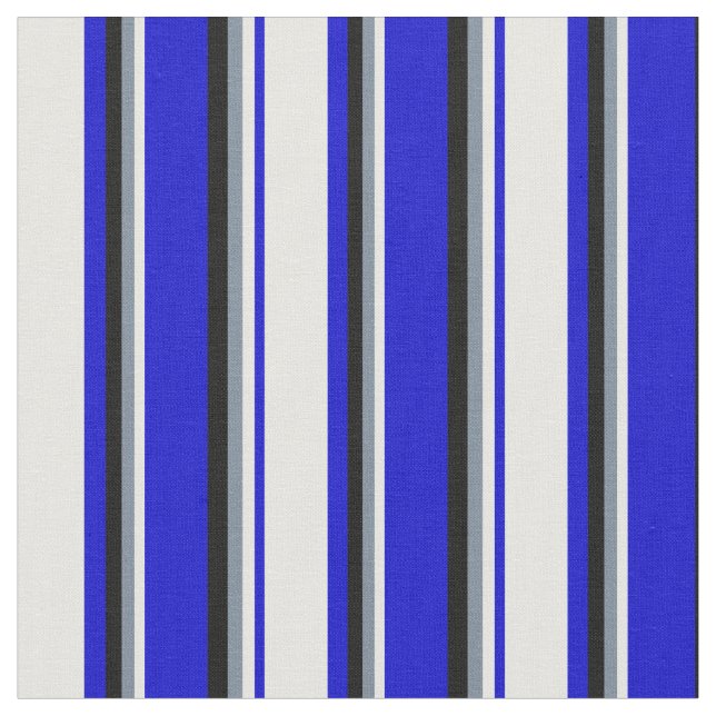 Tecido Azul, Branco, Cinzas Leves e Linhas Pretas (Detalhe)