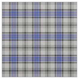 Tecido azul branco do Tartan de Hannay do clã