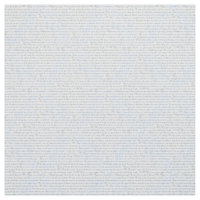 Tecido azul branco do texto de Jane Austen (Modelo)