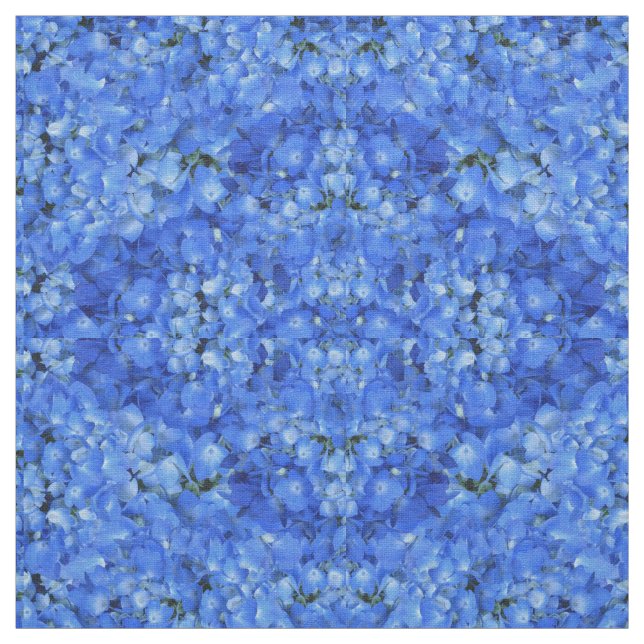 Tecido Azul Brilhante Hydrangea Padrão Floral Cloth (Modelo)