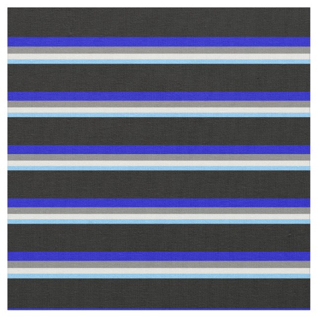 Tecido Azul-céu claro, creme de minhoca, Cinza, azul e pr (Detalhe)