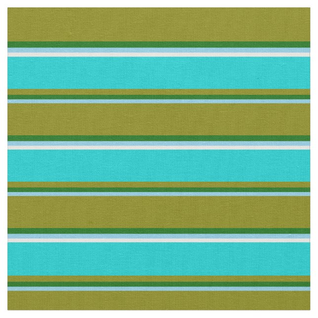 Tecido Azul-céu, Verde-escuro, Verde, Turquesa-Escura, Br (Detalhe)