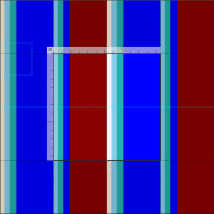 Tecido Azul-céu, Verde-mar-claro, Azul, Vermelho-escuro e
