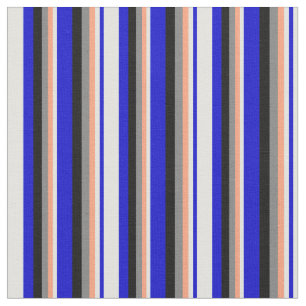 Tecido Azul, ciano claro, salmão claro, Cinzas e preto
