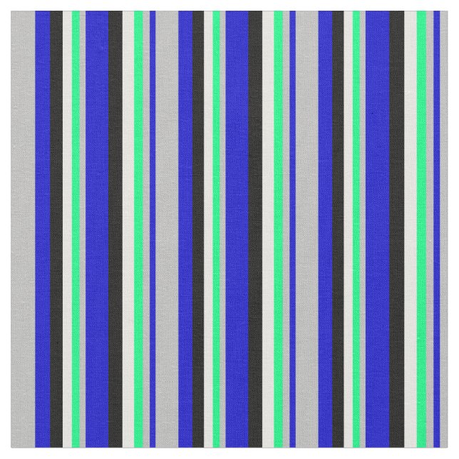 Tecido Azul, Cinza, Verde, Creme da Casa da Moeda e Preto (Detalhe)