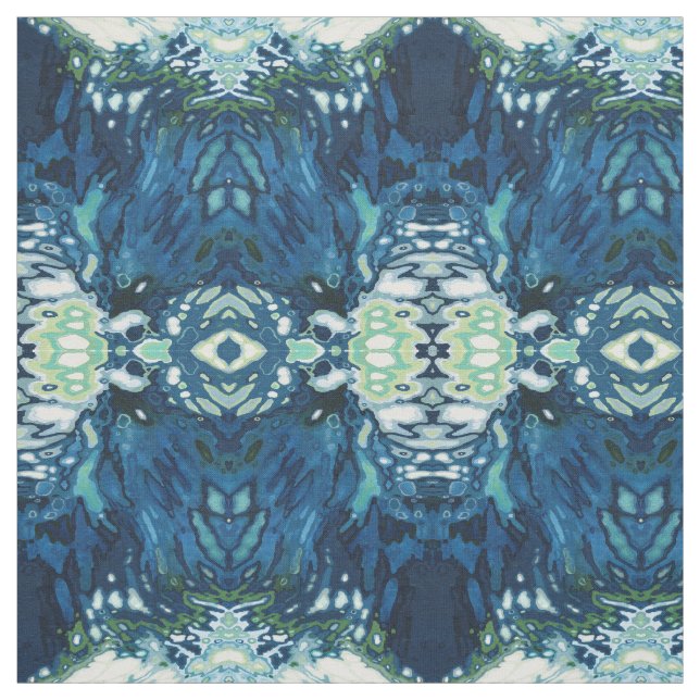 Tecido azul, cinzento, de creme & branco 'Dublin (Modelo)