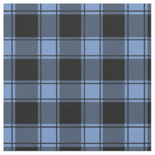 Tecido Azul Claro e Xadrez de Búfalo Preto