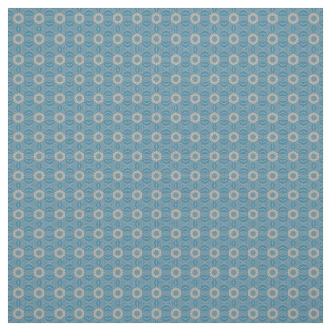 Tecido Azul Clássico e Padrão Repetido Cappuchino (Modelo)