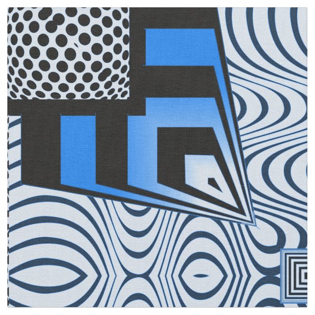 Tecido Azul da Op-Arte de Arcturian (Detalhe)