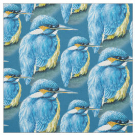 Tecido azul de pintura aquosa do Kingfischer