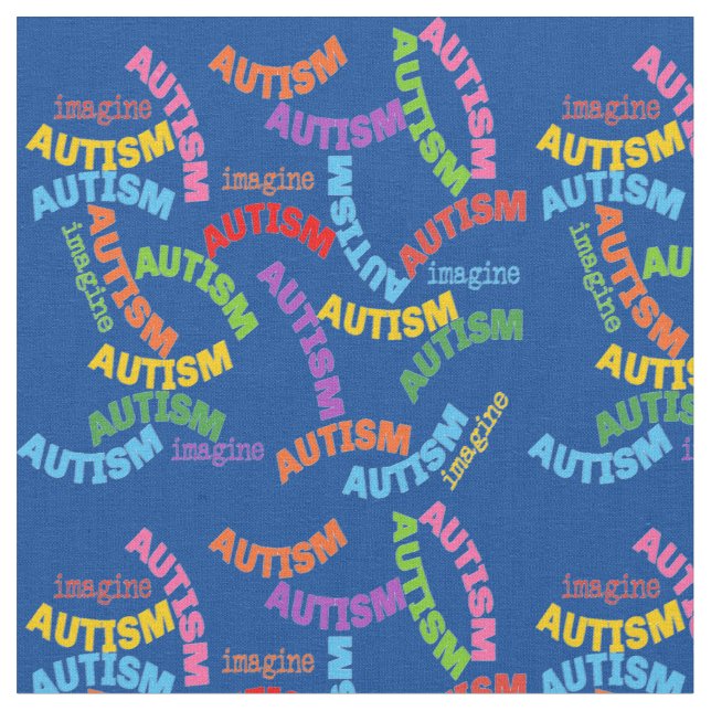 Tecido Azul de Repetição do Autismo (Detalhe)