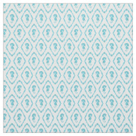 Tecido Azul-diamante geométrico Patterno Branco