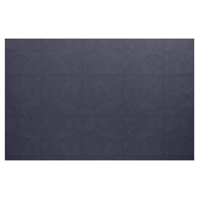 Tecido azul do teste padrão da folha de brocado de (Fat Quarter)