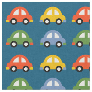 Tecido azul dos carros