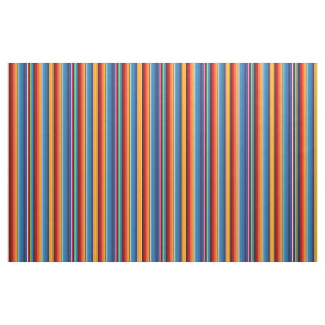 Tecido Azul Dourado Vermelho Mexicano Sarape (Fat Quarter)