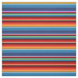 Tecido Azul Dourado Vermelho Mexicano Sarape