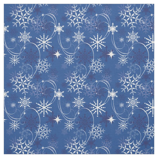 Tecido azul e branco da faísca do floco de neve do (Modelo)