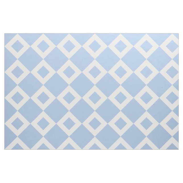 Tecido azul e branco da luz pairosa - do diamante (Fat Quarter)