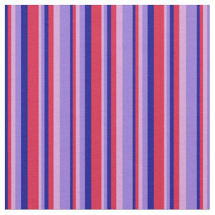 Tecido Azul escuro, Crimson, Ameixa e Stripes Roxas