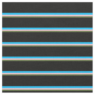 Tecido Azul-escuro, rosa, azul-céu profundo e preto