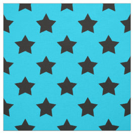 Tecido Azul Estrelas Brancas Padrão Têxtil Decorativo