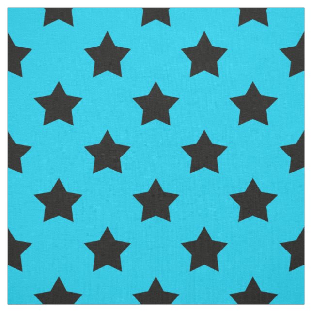 Tecido Azul Estrelas Brancas Padrão Têxtil Decorativo (Modelo)