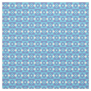 Tecido Azul Geométrico