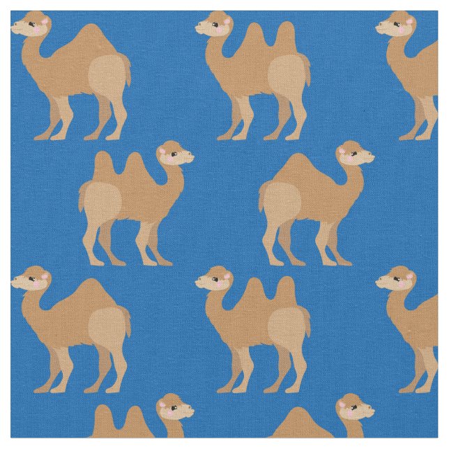 Tecido azul Impressão dos Camelos (Detalhe)