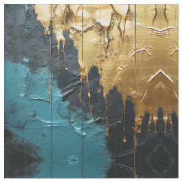 Tecido Azul Marinho e Dourado Moderno Padrão Boho Sem Cos