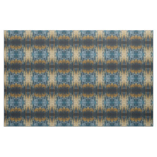 Tecido Azul Marinho e Dourado Moderno Padrão Boho Sem Cos