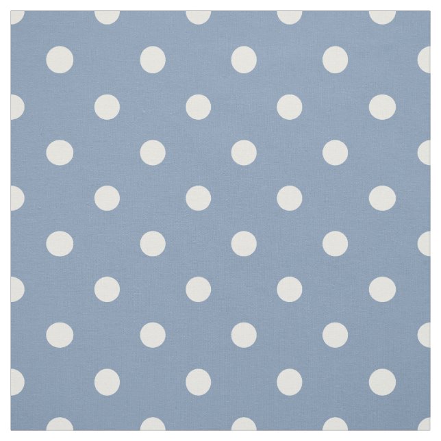 Tecido Azul Médio com Bolinhas Brancas (Modelo)