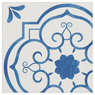 Tecido azul português