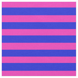 Tecido Azul real, estilhaço cor-de-rosa claro, listras