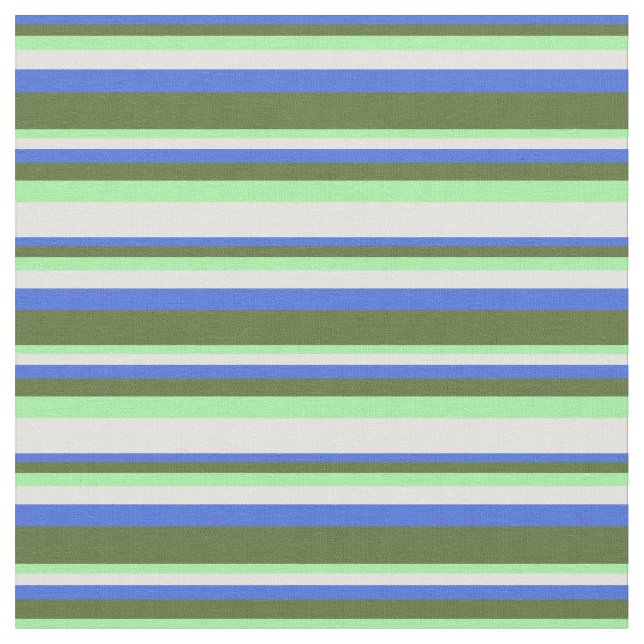 Tecido Azul Real, Verde Azul Escuro, Verde e Amarelo Clar (Detalhe)