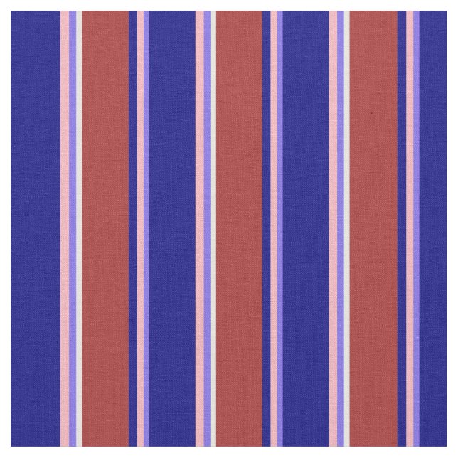 Tecido Azul, Rosa claro, Azul, Castanho e Branco (Detalhe)