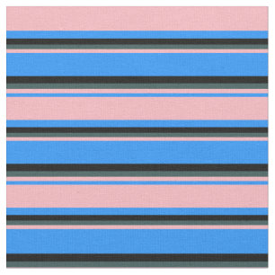 Tecido Azul, Rosa claro, Cinza Escuro E Cor Preta
