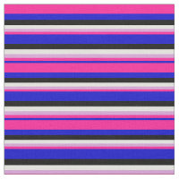 Azul, rosa profundo, ameixa, ciano claro e preto