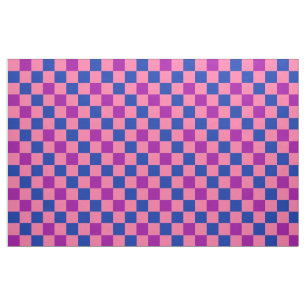 Tecido Azul Rosa Roxo Xadrez Padrão Design