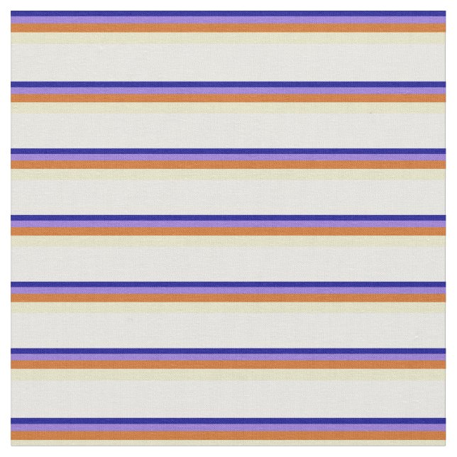 Tecido Azul, Roxo, Chocolate, Dourado Pálido e Branco (Detalhe)
