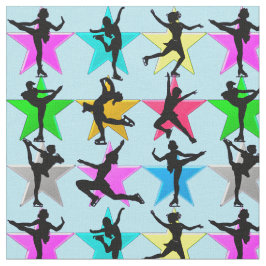 TECIDO AZUL SUPER STAR FIGURE SKATING