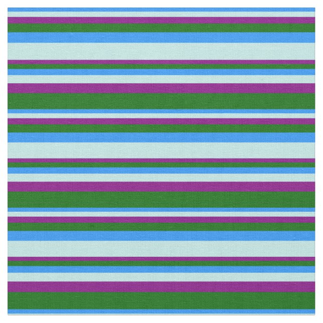 Tecido Azul, Turquesa, Roxo e Verde Escuro (Detalhe)