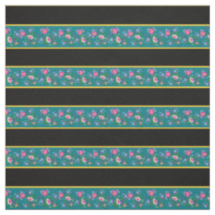 Tecido Azul Zazzle PNG/preto, pino de ouro, floral folk