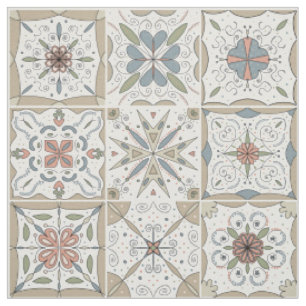 Tecido Azulejo de Mosaico